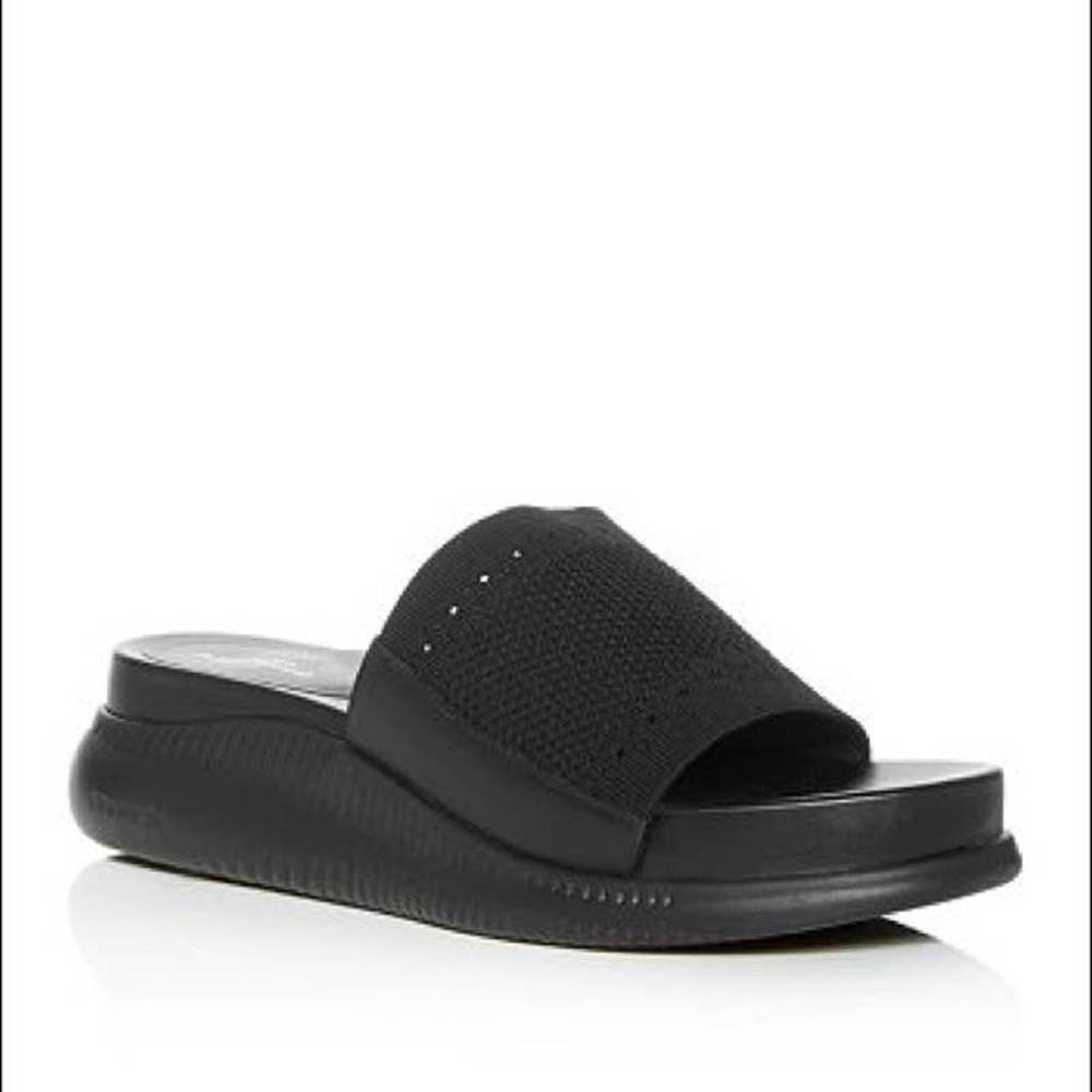 Cole Haan Black Zerogrand Stitchlite Slide Sandal Women's 11B